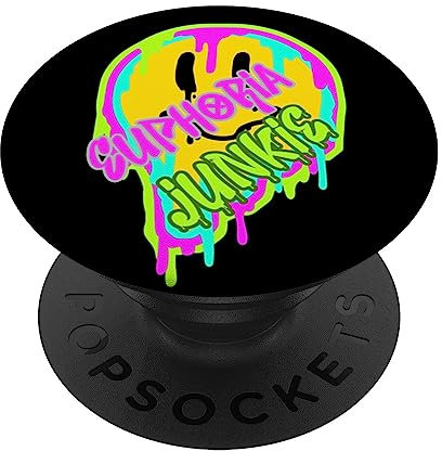 Euphoria Junkie Psychedelic Gen Z Trippy Sarkastic Y2K für Erwachsene PopSockets mit austauschbarem PopGrip