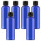 LusDoly 6 pièces 100ml Bleu Vide Bouteille Plastique Bouteille avec Bouchon à Charnière Noir de Lotion pour Lotion De Cosmétique Essentielle Lotion Shampooing Corps