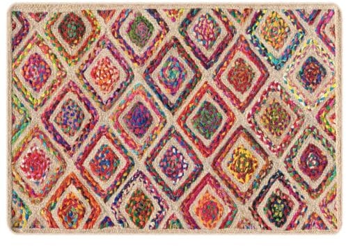 vidaXL Tapis Lavable Antidérapant, Moquette de Sol, Carpette de Chambre à Coucher Salon Salle de Séjour, Moderne, Multicolore 160x230 cm