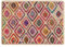 vidaXL Tapis Lavable Antidérapant, Moquette de Sol, Carpette de Chambre à Coucher Salon Salle de Séjour, Moderne, Multicolore 160x230 cm