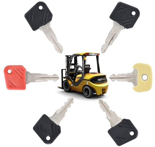 SAVOSWEET Lot de 6 clés d'allumage, 701 702 801 802 503 530 Clés de Rechange de Contact, Compatibles pour Tracteurs Chariots Elévateurs Rouleaux Compresseurs, Clé d'excavatrice