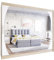 Easy4You L5 250 cm Sonoma/Weiß Schiebetüren Kleiderschrank 250x215x58 cm mit Spiegel - Schlafzimmermöbel, Aufbewahrung - Mehrzweckschrank