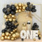 Luftballon Girlande Schwarz Gold, 79 Stück Ballon Girlande set mit luftballons Gold, Schwarze Luftballons für Geburtstagsdeko, Hochzeit, Neujahr Deko,Baby Shower, Ruhestand Deko party, Graduation Deko