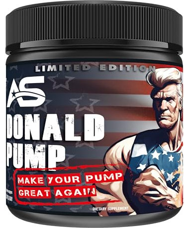 American Supps® DONALD PUMP BOOSTER [510g] - MAKE YOUR PUMP GREAT AGAIN! L Citrullin Malat + Creatine + AAKG + Beta Alanin + Ginkgo Biloba (510g, Peach Ice Tea)