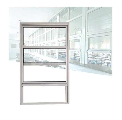LVLDAWA Kellerfenster, Bündig Montierter Schiebe-Schieberahmen Aus Aluminiumlegierung Mit Push-Pull-Funktion Lagerschuppen Aus Gehärtetem Glas Als Ersatz Für Küchen(85X110CM)