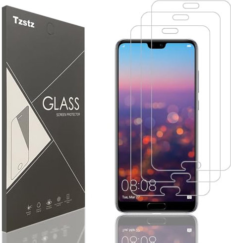 Tzstz 3 protectores de pantalla, para Huawei P20 Pro, dureza 9H, antiarañazos, cristal templado Huawei P20 Pro