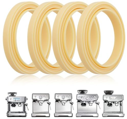 Coffee Machine Seal Set, 4 Pcs Coffee Machine Brew Group Head Seal Gasket, No BPA Silicone Gasket Seal for Breville Espresso Machine 878/870/860/840/810/500/450/ Sage 500/870/875/880/810/878