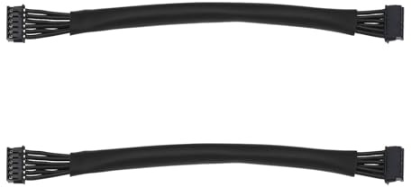 VGOL 2 Stück Bürstenloser Motorsensor Schwarzes Kabel 100 Mm Kabellänge 1,25 Anschlussklemme Doppelkopf 6p Geeignet für Mini-RC-Helikopter LED-Lichtleiste RC-Drift-Automodell