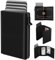 dwnkove Portafoglio Uomo Slim, Porta Carte di Credito Uomo con chiusura magnetica, Portafoglio uomo Pelle, Portacarte Uomo pop-up per 9-14 carte | Finestra ID (Minimalista Portafogli, Nero)
