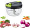 Hand Pull String Garlic Mincer Onion Cutter, Portable, Manual Food Processor Vegetable Chopper, Easy to Clean, for Ginger, Fruits, Nuts, Herbs, 500ml(A)