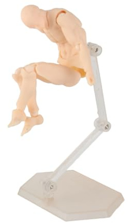Anpassbare Action -Figur Körper - PVC -Schaufensterpuppe mit Inhaber für Büro und Zuhause - für Künstler und Sammler (Mann)