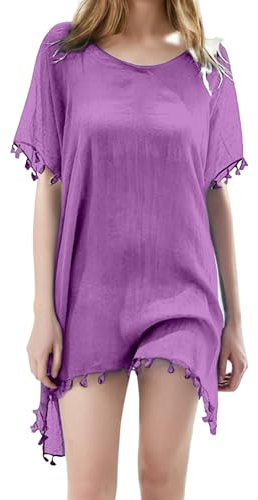 Arztkittel Kinder 3 Jahre Damen Mode Lässig Einfarbig Fransen Strand Badeanzug Kittel Strand Gadgets (PP2, One Size)