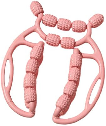 KiBcsLic Rodillo de Relajación, Masajeador Circular de Piernas, 23 Ruedas, Rodillos de Relajación Muscular para Piernas, Brazos, Y Muslos, Rosa