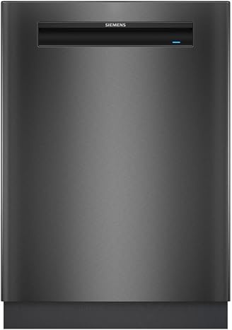 Siemens SN15EC06CS iQ500 Unterbau Geschirrspüler 60 cm, Made in Germany, Besteckschublade, smartStart, varioSpeed Plus, automatische Türöffnung, aquaStop, Anti-Fingerprint, Gebürsteter schwarzer Stahl