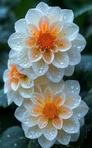 Dahlien-Rhizome/Zieht Zen und Glück an/Große und einzigartige Form/Perfekt als Gartendekoration/Winterhart/-2 Rhizome-D