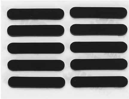 PATIKIL 1.1 Inch / 26mm Laptop Rubber Feet, 10 Pack Anti-Skid Pads Oval Computer Bottom Replacement Foot Cover for Laptop Base Consoles Bottom Furniture Feet, Black