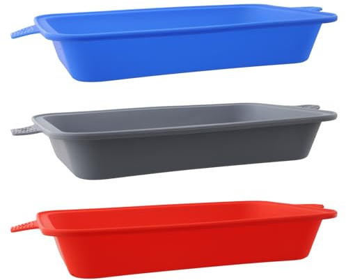 3 Pieces Silicone Drip Pan Liners for Weber Grills Featuring Construction and Efficient Grease Tray Protection for Outdoor Barbecue Use