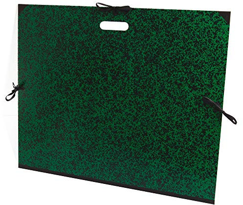 Clairefontaine 38930C - Zeichenmappe Annonay, mit Bändern und gestanztem Griff, Rücken 30 mm, Innen: 50 x 70 cm, Außen: 59 x 72 cm, Grün, 1 Stück