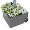 XXD Flowerpower bepflanzbarer Sonnenschirmständer Schirmständer mit Rollen (Grau)
