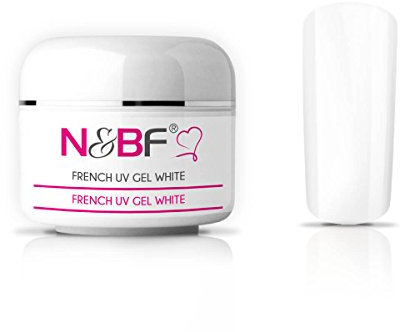 N&BF Gel french UV blanc classique/de couleur blanche, gel pour ongles, gel de couleur pour ongles en gel, faux ongles, manucure, Nails, moyen visqueux 5ml
