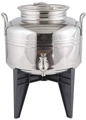 FUSTO OLIO SALDATO ACCIAIO INOX “EUROPA” LT.5 SANSONE RUBINETTO + SUPPORTO FERR 22962