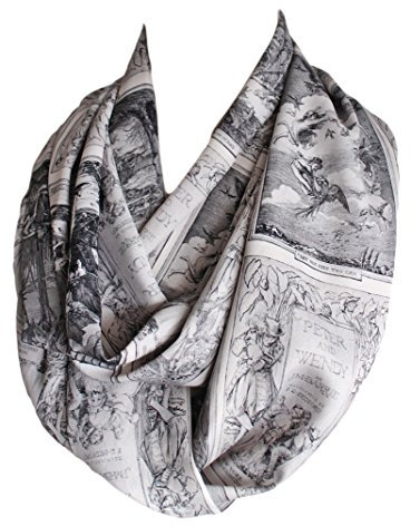 Etwoa J.M. Barrie Schal Peter Pan und Wendy Book Infinity