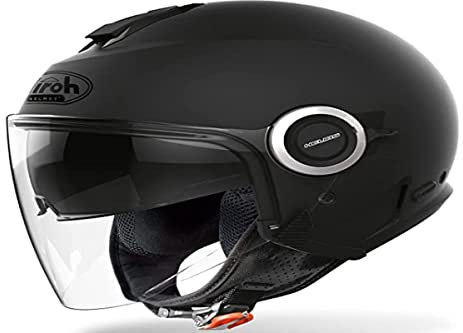AIROH Helios HE11 Casco Moto, Nero (Black Matt), XL