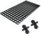 POPETPOP 4 Pcs Aquarium Divider Tray - Grid Isolate Board Divider Fish Tank Filter Bottom Grid Egg Crate with 8 Pcs Sucker Clip - Black