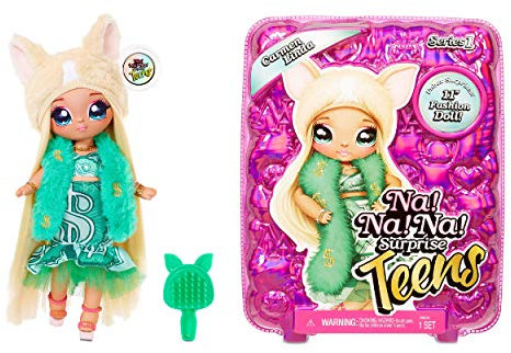 Na! Na! Na! Surprise Teens Modepuppe, CARMEN LINDA. Große weiche Modepuppe zum Sammeln mit luxuriösen Outfits und Deluxe-Accessoires. Teens Serie 1. Perfekte Geschenke für Kinder ab 5 Jahren