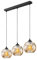 H.W.S Glas Pendelleuchte Kristall Pendellampe Modern Kugel Kronleuchter Design Kreative Hängeleuchte Höhenverstellbar Innen Dekoration Hängelampe Wohnzimmer Leuchte (Amber, 3 flamming long)