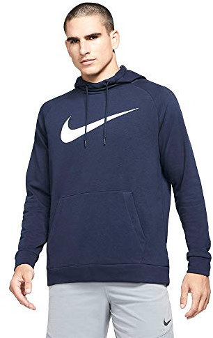 Nike Herren Dri-FIT Hoodie, Obsidian/White, M