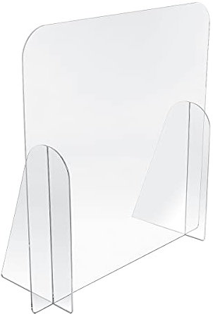 Spuckschutz aus 5mm Acrylglas extra dick Virenschutz, Hustenschutz, Thekenaufsatz ohne Durchreiche, Größe wählbar (Breite 50 cm, Höhe 50 cm)