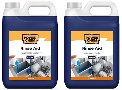 10L Professional Dishwasher Machine Liquid Rinse Aid Cleaner for Glassware, Cutlery, Dishes - Perfect for Home, Bars, Restaurants, Clubs & Hotels