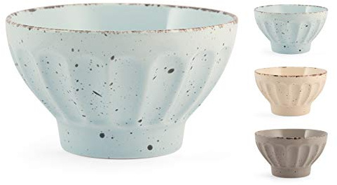 Home 831102 Country Set mit 6 Behältern, Steingut, verschiedene Farben, 500 ml, 500 ml, Keramik