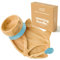 bamboo bamboo Baby Teller Baby Geschenk, Kindergeschirr set mit Sugnapf Teller Baby Schüssel und Baby Löffel, Kindergeschirr mit Saugnapf ab 6 Monaten (Fuchs, Blau)