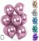 Unisun Luftballons Metallic, 20 Stück 12 Zoll Dick Chrom Metallic Rosa Ballons Helium Glänzender Ballon für Geburtstag Baby Shower Hochzeitstag Festival Karneval Partydekorationen (Rosa)