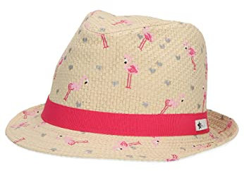 Sterntaler Sombrero Infantil de Paja con diseño de Flamen Gorro, Arena, 47 para Niñas