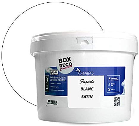 Wandfarbe, für den Außenbereich, Satin-Optik, Orpho Natura, 10 l, 100 m², Weiß