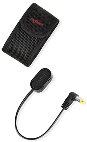 Mr.Power 9V Battery Clip Converter Power Cable Snap Connector 2.1mm 5.5mm Plug for Guitar Effect Pedal (Right Angle, 1 Cable + 1 Battery Bag)