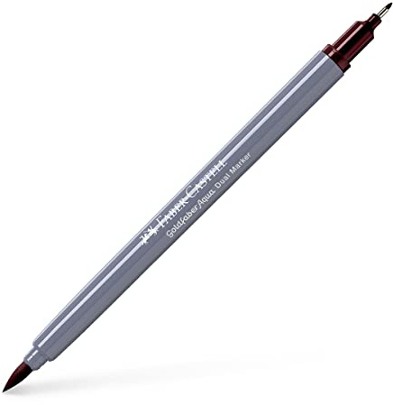 Faber-Castell Creative Studio Goldfaber Aqua Dual Marker, Caput Mortuum Violet, Einzelmarker, für Kunst, Handwerk, Zeichnen, Skizzieren, Zuhause, Schule, Universität, Ausmalen