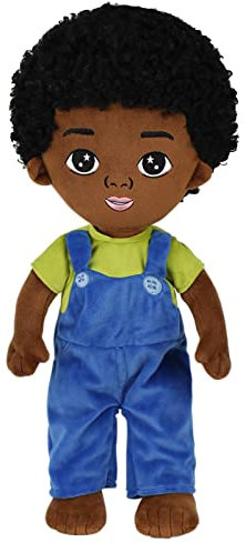 JUSTQUNSEEN Schwarze Puppen Baby Puppe ab 1 Jahr stoffpuppe mädchen ab 1 Jahr,afrikanische Mädchenpuppen Mode 50 cm, Afrikanische Puppe für Kinder mit ausziehbarer Kleidung