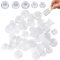 GORGECRAFT 50PCS 5 Tailles Bouchons de Salière et Poivrière Bouchons de Salière en Plastique de Remplacement Bouchon Transparent Chapeaux D'Extrémité Ronde Bouchon de Tube de Trou(17 à 23mm)