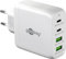 goobay 64818 USB-C PD 4-Fach Multiport Schnellladegerät (68W) / 2X USB-A 2X USB-C Eingang/Power Delivery/Netzteil für Ladekabel vom iPhone und Anderen Handys/Handy Ladegerät/weiß
