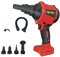 Mellif High Volume Compressed Air Duster Compatible with Milwaukee 18V Battery - 3 Speeds, 50000RPM Brushless Motor, LED Light, 7 Multi-Use Accessories - Ideal for PC Keyboard, Pool Toy (Tool Only)