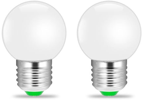 JINLONTA E27 LED Warmweiss G45 Glühbirne Kleinen Golf Kugel 3W Ersatz 25W Halogenlampe AC 230V 3000K für Bädern Wohnzimmer Klein Edison Schreibtischlampe, 2er-Pack
