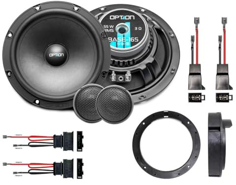 Option Lautsprecher 16,5cm kompatibel mit VW Polo (Typ 9N) - Plug & Play Lautsprecher - 2-Wege Komponenten-Lautsprecher