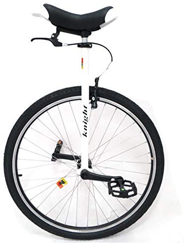 LoJax Freestyle-Einrad, 28-Zoll-Einrad mit größerem Rad, Robustes Einrad für Erwachsene für große Menschen mit Einer Körpergröße von 160–195 cm (weiß, 28 Zoll)