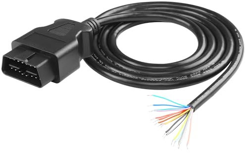 CERRXIAN OBD2 OBDII 16-poliger Stecker zum offenen Pigtail-Kabel, 1,5 m langes OBD-Diagnose-Verlängerungs-Ersatzkabel für Fahrzeug-Heimwerker