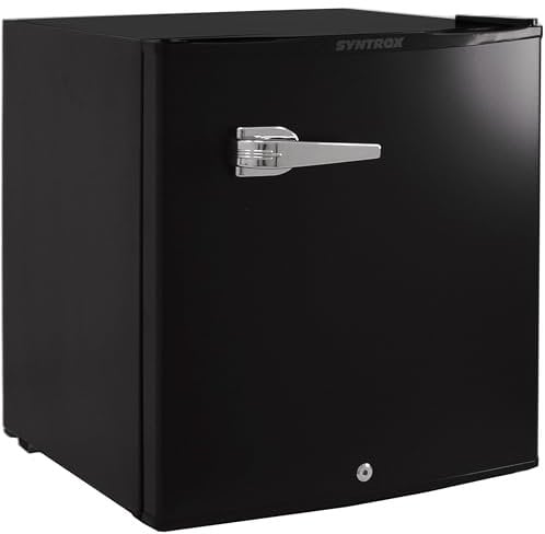 Syntrox 50 l Retro Kühlschrank Bellat | Mini Kühlschrank | Hotelkühlschrank, leicht zu reinigen, automatische Abtaufunktion, 70 Watt, Gefrierschrank