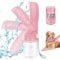 VFANDV Bouteille d'Eau Pliable pour Chien - Portable 180° - Gourde de Promenade pour Chien de Compagnie en Plein Air - Randonnée (Rose, 350ML)